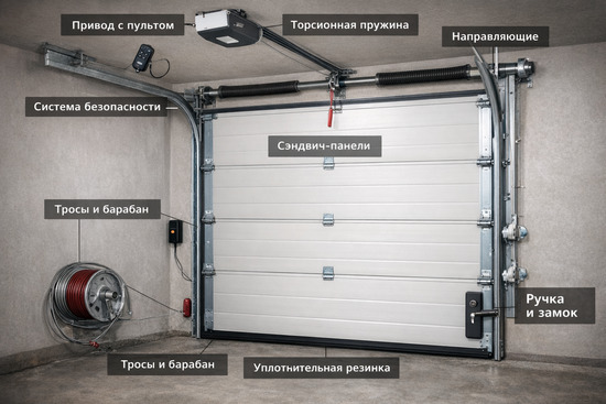 Секционные модели ворот для гараж